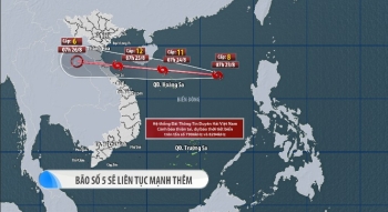 Bão số 5 vừa hình thành, đang tăng cấp và di chuyển nhanh